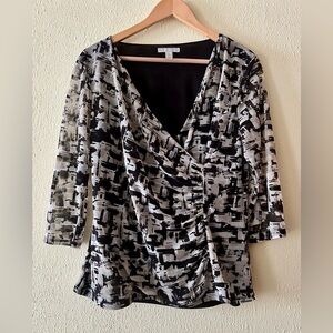 DANA BUCHMAN Surplice Blouse